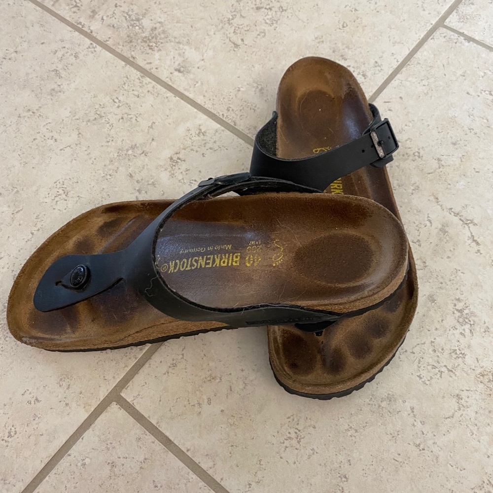 Birkenstock Gizeh Black Leather 40